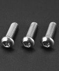 Built Like A Tank 1/4 20 X 3/4 Inch Torx Security Machine Screws Made From Quality 304 Stainless Steel showing tamper proof button heads.