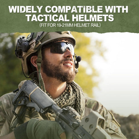 Kickass Drop In Arc Adapter For Peltor Shooting Earmuffs Featuring Dead Smooth 360 Rotation And Locking Tactical Helmet Rail Mount Built For Long Days At The Range In Stealth Black