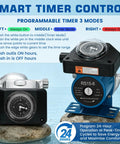 Smart timer control on Instant Hot Water Delivery Recirculation Pump Replacement Kit with programmable settings for efficient operation.
