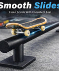 Round Metal Fingerboard Slide Rail For Skating Tricks, 11 Inches Long With Non Slip Base and Fingerboard on Top
