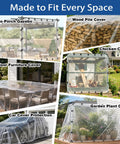 Tough As Nails Heavy Duty Clear Tarp 6 X 12 Ft Waterproof 8 Mil Thick Vinyl Sheet used for outdoor furniture cover.