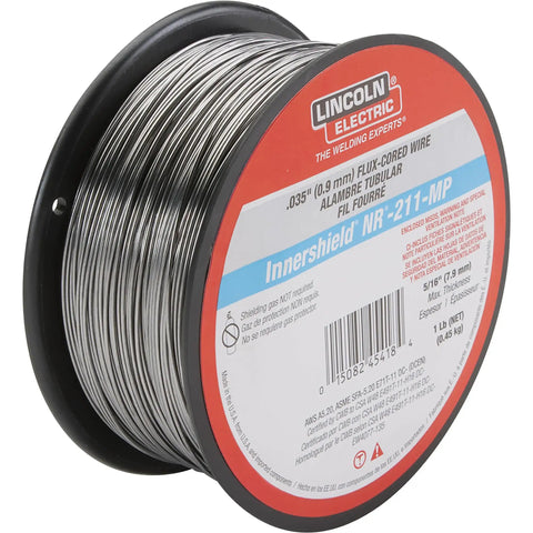 Innershield NR-211-MP Flux Core MIG Welding Wire.035 Inch, 10 Lb Spool, Mild Steel, Fast Freezing, Smooth Bead Label