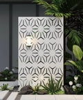 72 Inch Tall Metal Privacy Screen Three Panel Outdoor Freestanding Privacy Panel For Patio Backyard Deck With Anti Tipping Kit