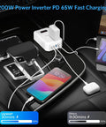 Kickin Ass On Long Drives With This Reliable 200W Car Power Inverter Converting Dc 12V To 110V Ac, dual Usb ports in car.