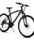 26 Inch Mountain Bike For Adults, Women And Men, 18 Speed Drivetrain With Dual Disc Brakes, Front Suspension, High Carbon Steel Frame