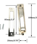Invisible Cabinet Handles Pack Of 2 Hidden Concealed Tatami Handles Zinc Alloy With 180 Degree Rotation dimensions shown