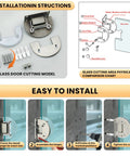 Brushed Nickel 90 Degree Glass Shower Door Hinge In SUS304 Stainless Steel Built To Last Rustproof And Corrosion Resistant Installation Guide