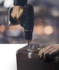 Installing 24 Pack Stainless Steel Spring Toggle Locks With Clasp Buckle Latches on suitcase with drill