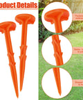 20 Pack 5 Inch Low Profile Survey Markers High Visibility Orange Yard Stakes For Patios Lawn Edges Gardens Paver Projects