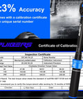 Garage-Ready Pro Grade Three-Eighths-Inch Drive Torque Wrench Kit With 20-240 In-Lb Range showing calibration certificate