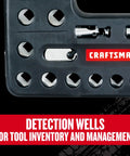 Detection wells in V Series Shallow SAE Socket Set Half Inch Drive 21 Piece With Six Point Sockets Off Corner Construction