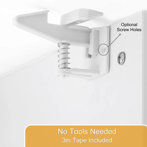 12 Pack Invisible Baby Proofing Cabinet Locks With Sticky Adhesive Latches For Cabinets And Drawers No Drill No Tools Required