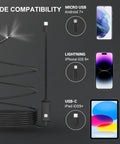 Dual Lens Endoscope Camera With Light 1920P HD Borescope For Tight Spots With 7.9mm Ultra Slim Probe, USB-C and Lightning