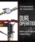 20 Ton Shop Press With Pneumatic Or Hand Pump, Heavy Duty Metal Bending And Straightening Tool with dual operation feature