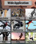 18mm Nylon Climbing Sling Runner Set, 3-Pack, 23KN Breaking Strength, 120 Cm Webbing, EN566 CE2008 Certified applications