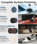 Complete Surface Finishing Process for Heavy Duty Right Angle Air Die Grinder Kit 37 Piece Set with Collets