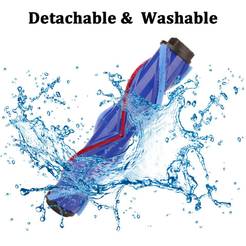 Replacement Cleaner Head Attachment For V6 Cordless Vacuum, V Shape Turbo Bristle With Headlights For Hard Floor Or Carpet