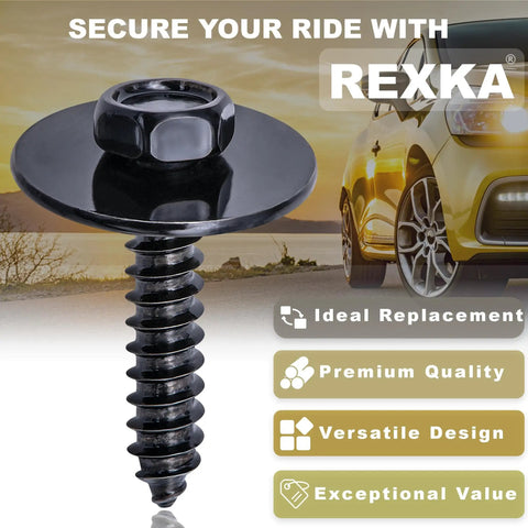 Fifty Pack Hex Head Sems Tapping Screws M4.2 X 20mm Phosphate Coated Auto Trimmer Fasteners For Gm Jeep Wrangler Chevy Truck Buck Gmc, close-up of screw with washer.
