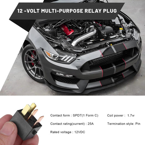 2 Pack Car AC Relay 12 Volt 4 Pin Starter and Cooling Fan Relay Replacement G8HL H71 Replaces 39794 SDA A03 A05 Plug and Play Compatible with Accord Civic Element CRZ, 12V 4-pin relay