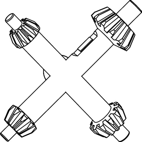 Illustration of Large Magnetic Chuck Key With Four Size Set, Alloy Steel Construction And Neodymium Magnets in cross shape.