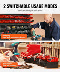 48 Bin Wall Mounted Storage Bins Rack Organizer For Garage And DIY Shop Tools in hanging and stackable modes