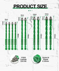 KURSTOL 10‑pc serrated masonry drill bit set, green carbide bits in 1/4, 5/16, 3/8 and 1/2 in sizes