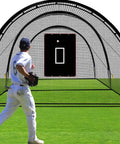 Portable 6x8 Ft Baseball Batting Backstop With Quick Setup PVC Vinyl Backdrop Target for field backyard practice, player pitching