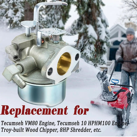 Drop In Replacement Carburetor For Tecumseh 640152A 640023 640051 640140 640260B 8 10 HP Snow Blower Mower And Generator Includes 33268 Air Filter Spark Plug Kit