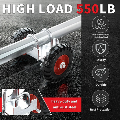 6 Inch Heavy Duty Gate Wheel With Rubber Tire For Chain Link Fence And Sliding Or Driveway Gates Red 1 Pack Rolling Gate Wheel With Durable Steel Plates Automotive Tire Grade Rubber Galvanized Surface For Corrosion Resistance