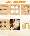 Easy installation guide for Top Shelf Eight Millimeter Hidden Brass Barrel Hinge Set with illustrations and steps.