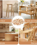 200 Pack Solid Wood Pocket Hole Plugs For Woodworking Jig Pine Plugs for Bar Stool, Table, Cabinets, Staircases