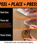 Instructions for using Clear Double Sided Adhesive Dots 0.5 Inch Diameter For Cards Scrapbooking Photos And Crafts 150 Pieces