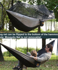 Camping Hammock With Mosquito Net Ready To Roll For Outdoors Ultralight And Easy Setup Parachute Nylon With Tree Straps Displayed Outdoors