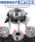 4WD Front Wheel Hub Bearing Assembly With ABS For Chevy Silverado Suburban Tahoe Avalanche Escalade GMC Yukon 1 PC OE Replacement 515096 WE60747 BR930661 25918329