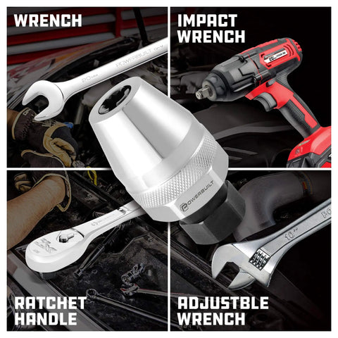 Go To Stud Extractor For Damaged Bolts And Rusted Fasteners with wrenches and impact wrench in workshop setting