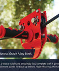 Heavy Duty Zipline Trolley With Stainless Steel Sheaves And Double Pulley, 23kN Rating, installed on a zipline.