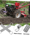 Two Pairs Of Heavy Duty Extension Spring Kits For Micro Tiller Offer Super Easy Swap Stable Support And Optimal Safety With Broad Compatibility Across Various Agricultural Machines For A Smooth Farming Ride on a micro tiller