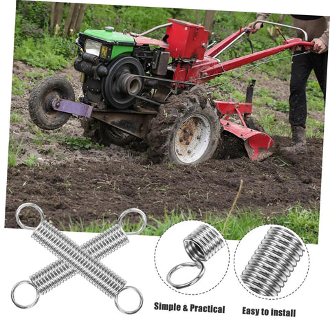 Two Pairs Of Heavy Duty Extension Spring Kits For Micro Tiller Offer Super Easy Swap Stable Support And Optimal Safety With Broad Compatibility Across Various Agricultural Machines For A Smooth Farming Ride on a micro tiller