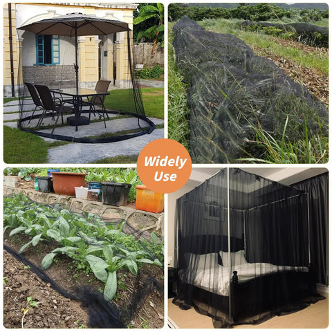 Mosquito Netting 10x100 Ft Garden Mesh Netting for Plants DIY Backyard Balcony Patio Raised Beds Heavy Duty Polyester 40D