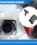 Fuel Door Lock Actuator 81590-2T000 For Hyundai Sonata 2015-2019 And Kia Optima 2011-2020 shown near car's open fuel door