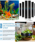 Six Pack Horizontal Stick On Thermometer Strips With Dope Digital Temperature Display For Fermenting Brewing Wine Beer Kombucha And Aquariums 64-93 F (18-34 C) Adhesive Sticker Easy To Paste For Fresh Or Ferment Use. 6pcs, 4.75in x 1in aquarium and jar strips