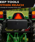 Shop Tough Tractor Tool Box 24 X 10.5 X 10.5 Inch Rugged Iron Mesh Farm Basket Organizer for easy tractor access.