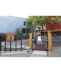 Heavy Duty Self Closing Pool And Child Safety Gate Hinges With Alignment Legs For Metal Gates Chrome Finish on playground access gate.