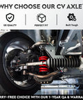 Beefy Front Left CV Axle Shaft Assembly For Jeep Grand Cherokee And Dodge Durango AWD With 1 Speed Transfer Case installed view