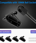 Heavy Duty 10 Mm Ball Stud Mounting Bracket For Gas Strut And Shock Spring Rv Door Lift Support Built Tough With Galvanized Steel, 4 brackets and screws.