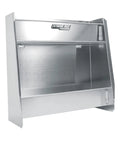 Wall Mount Aluminum Two Shelf Open Storage Cabinet for Race Trailer Garage Shop Enclosed Trailer Toy Hauler Silver Easy Install Lip Edges and Pre Drilled Mounting Holes