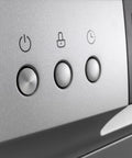Close-up of LED touch controls on Compact 22 Inch RV Countertop Dishwasher with child lock features.
