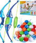 25 Pack Reusable Water Balloons with Bow and Arrow Set for Kids Ages 3 to 12 Epic Pool Beach Water Fight Toys