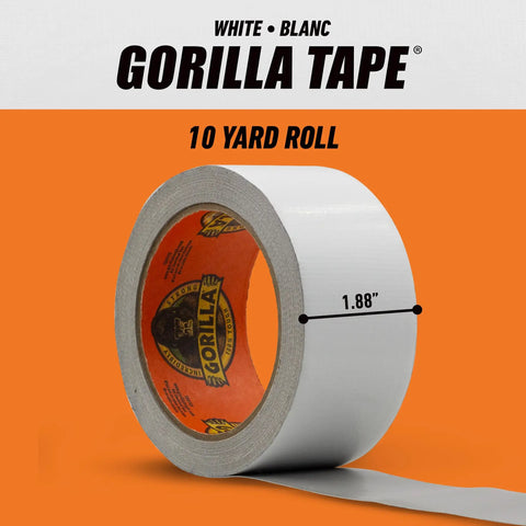 Beast Tough Heavy Duty White Duct Tape 1.88 Inch Wide By 10 Yards Long Pack Of 6, Triple Layer Strength With UV Resistance