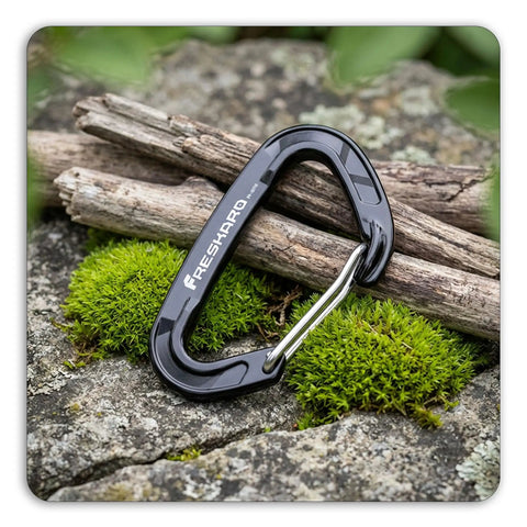 Heavy Duty Wire Gate Carabiner Clip Set 7075 Aluminum Lightweight Mini Carabiners 5 Pack For Keychain Belt Loop Outdoor Backpack Gym Use